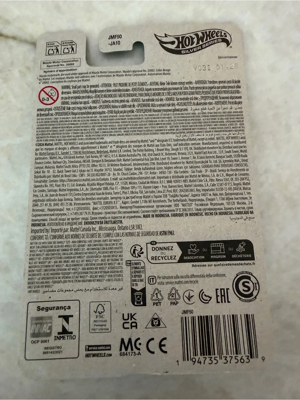 New Hot Wheels Silver Series JMF50 Arizona Tea Mazda MX-5 Miata 2026 7-Eleven Ex
